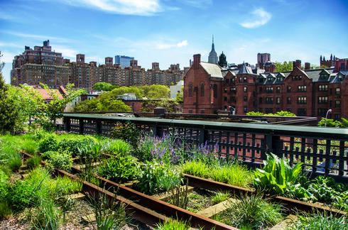 High Line Urban Public Park in New York City