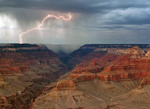 Lightning over the Grand Canyon