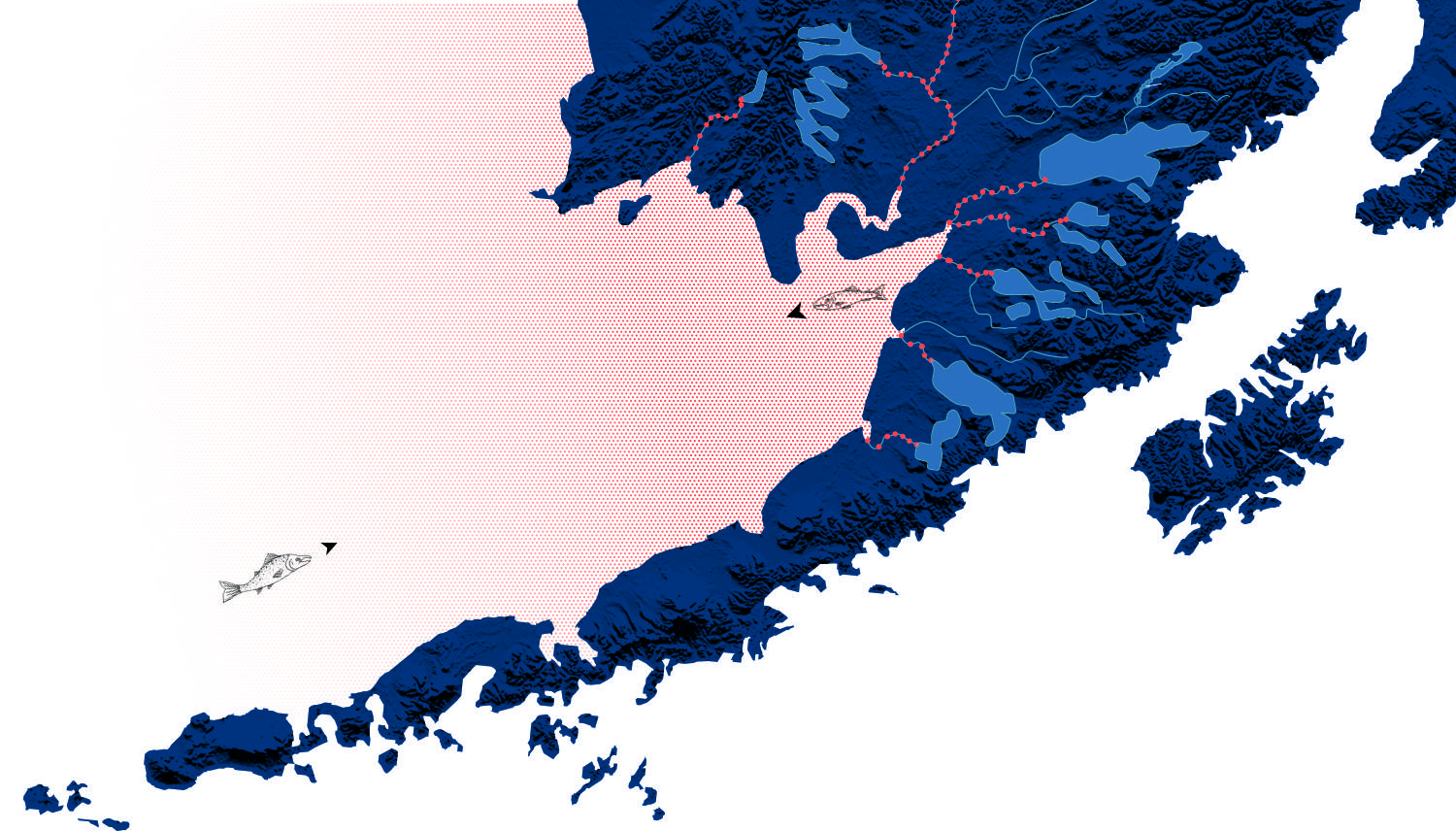 Vector map of Alaska