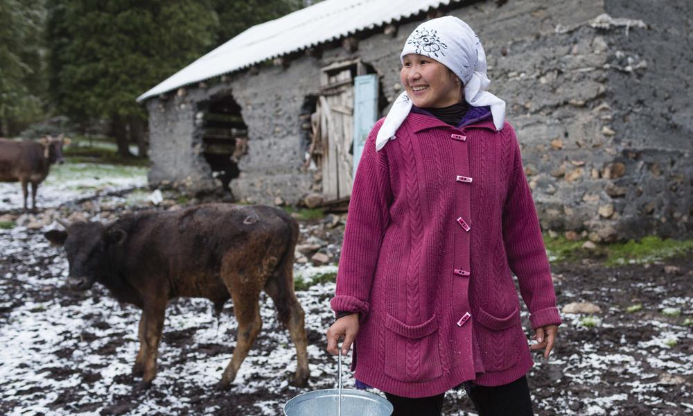 woman in asia's high mountains
