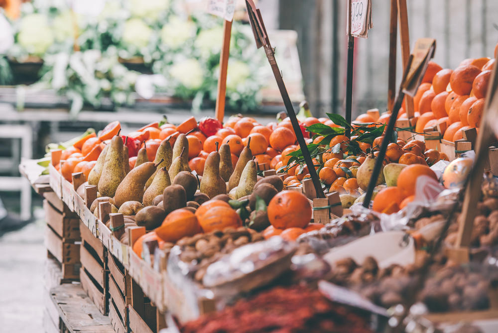 Fruit at a grocery store