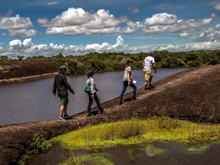 people walking along orinoco