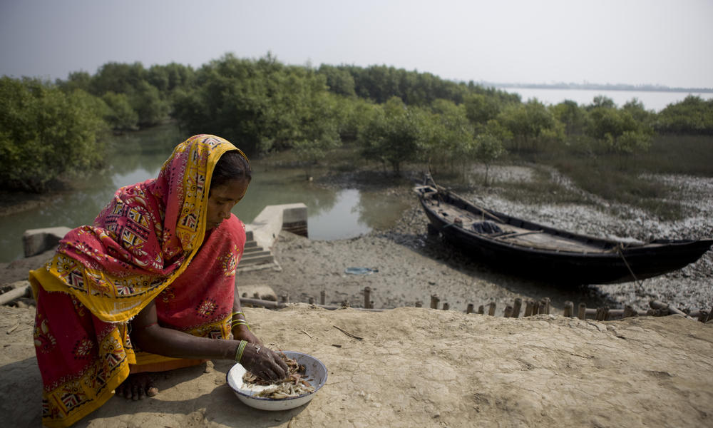woman working