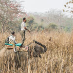 Rhino scout team in Chitwan National Park