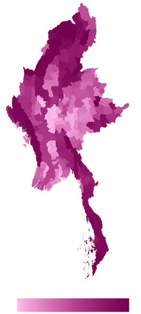 map of forests and how it affects clean water in Myanmar