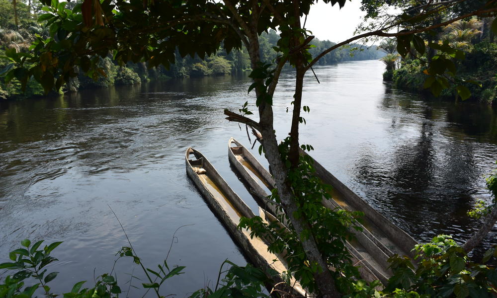 boats in Salonga National Park