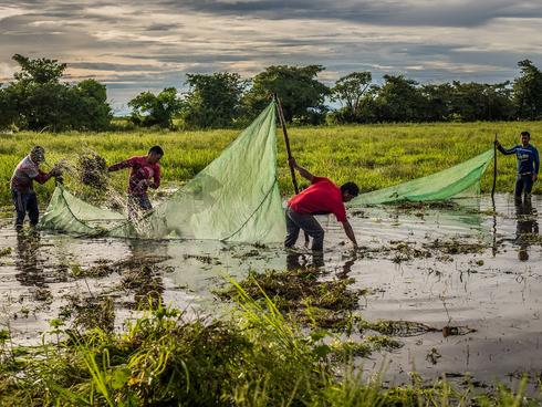 Men fishing in the Orinoco