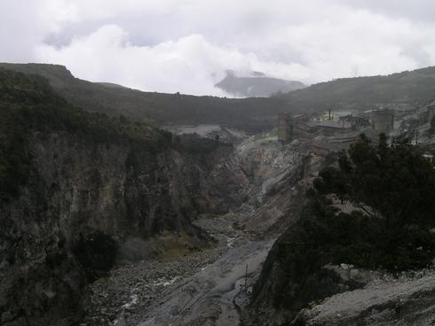 Sulfur mine in Colombia