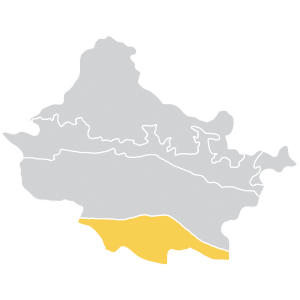 map of the Churia Hills and Terai Arc region of the Gandaki river basin