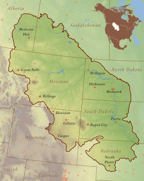 Northern Great Plains Boundary Map