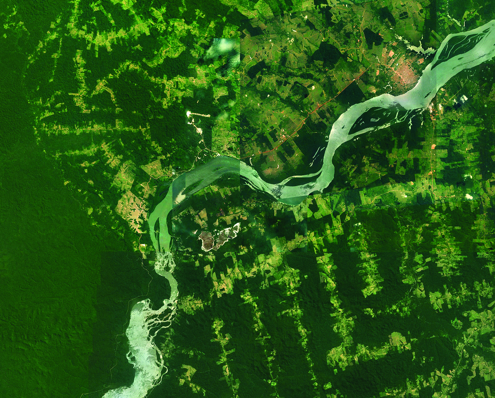 Satellite image of the Tapajos River