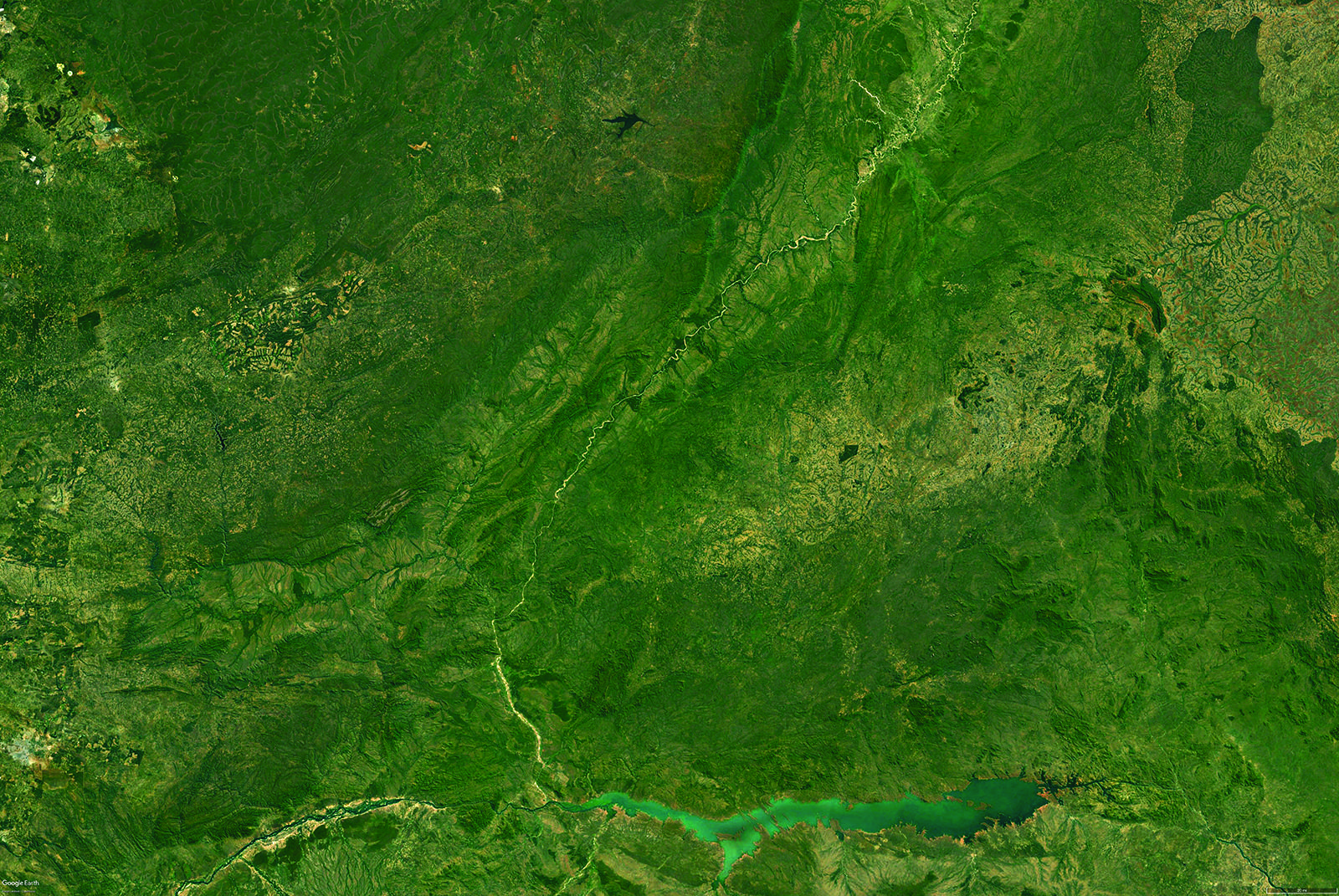 Satellite image of Luangwa River