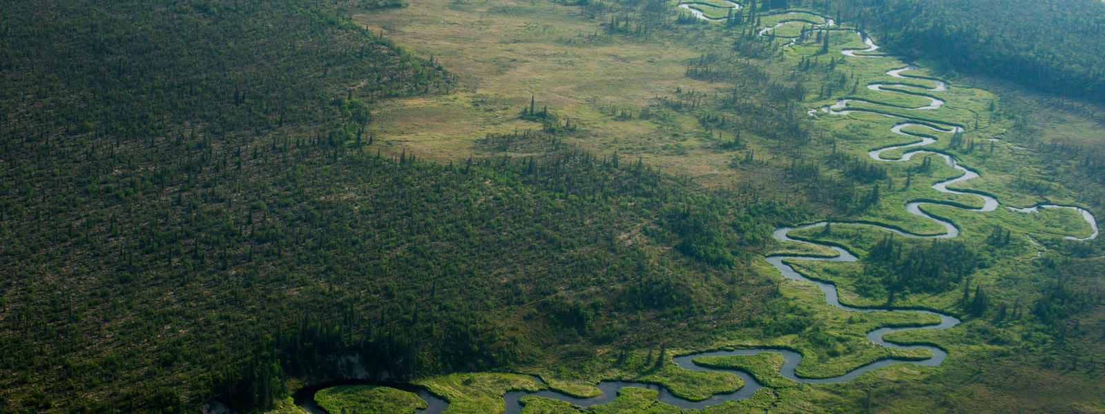 A meandering river in Bristol Bay