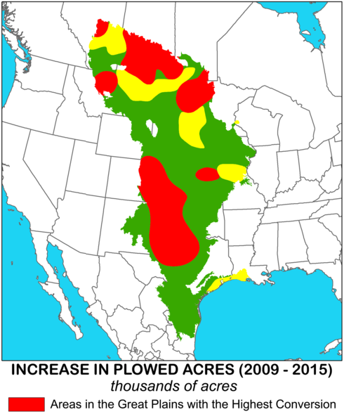 Northern Great Plains Grasslands Loss Map