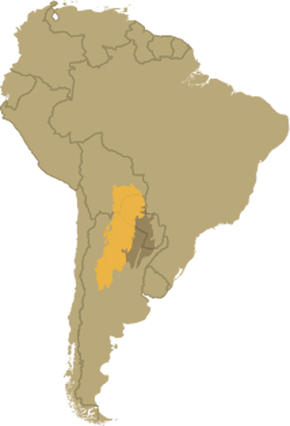 Map of the Gran Chaco within South America
