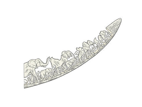 Illustration of carved ivory