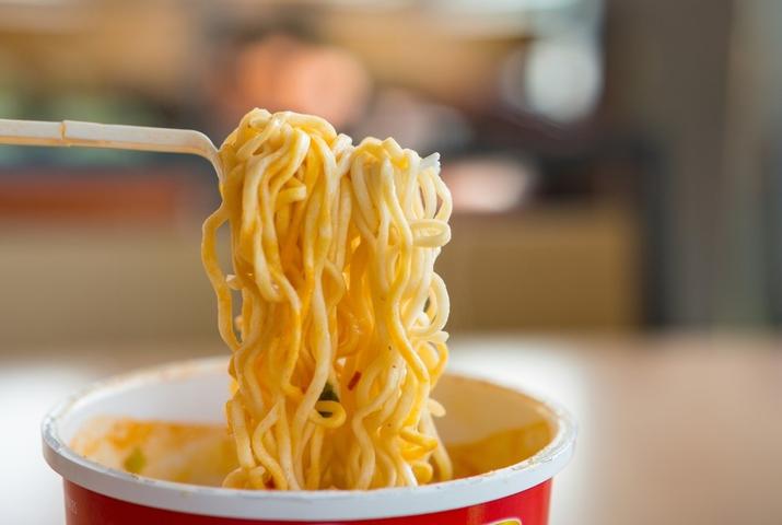 A cup of instant noodles