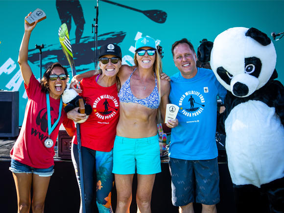 Panda Paddle participants at post-race festival