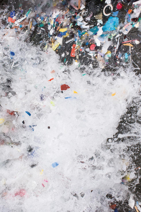 Garbage in ocean