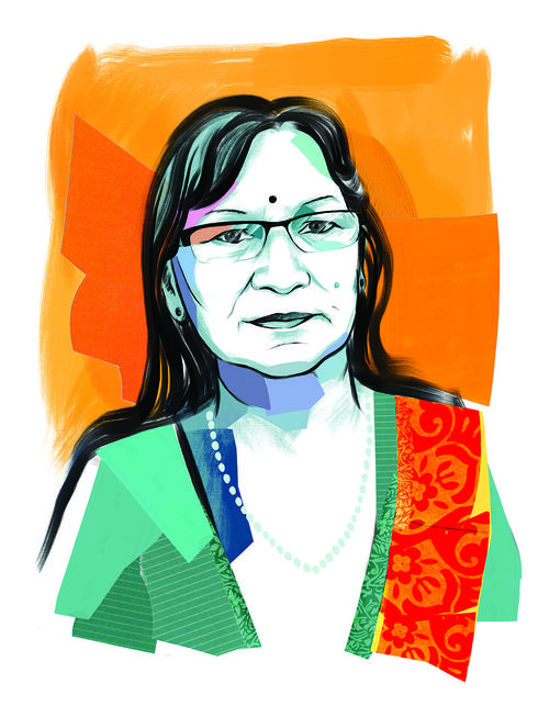 illustrated portrait of Ila Shrestha