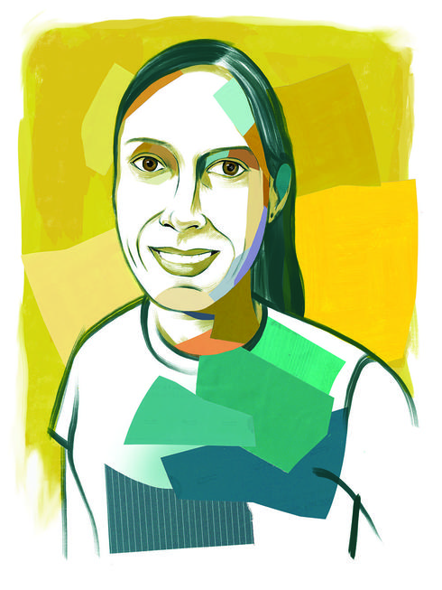 illustrated portrait of Araceli Samaniego