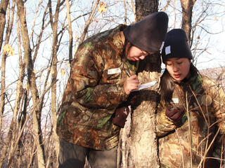 Forest rangers in the field