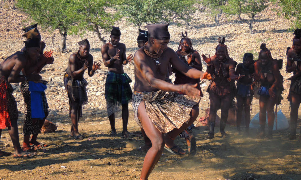 People in Namibia Dancing