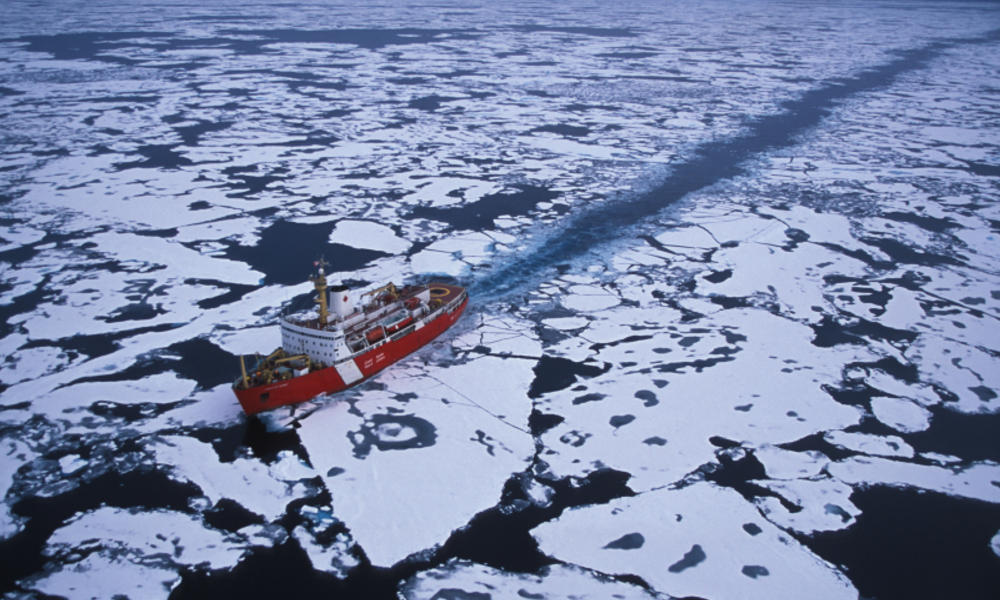 Ship in Arctic