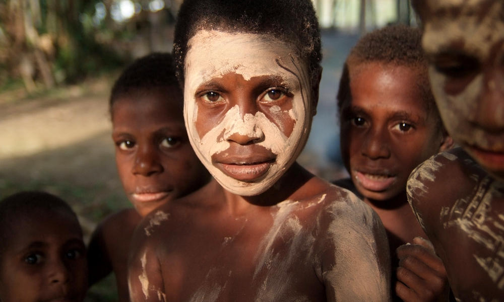 Rachel Kramer Karawari River Children Mud Paint