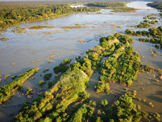 Mekong river aerial view