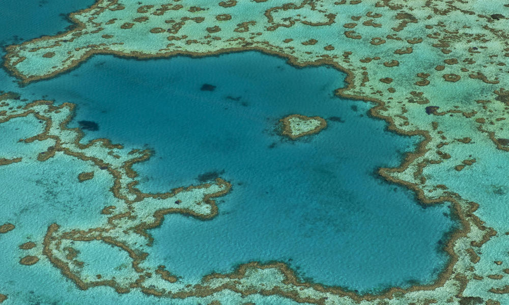 aerial great barrier reef