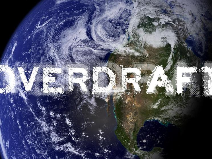 Overdraft stamp on the Earth