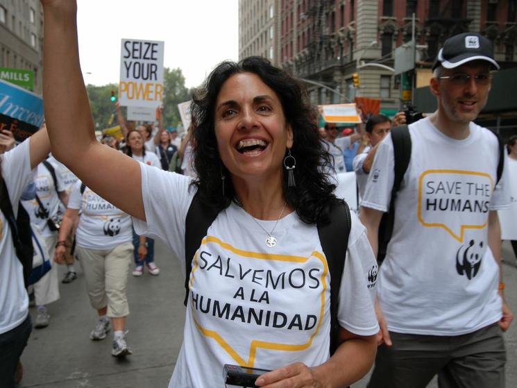 Mar Asuncion, WWF Spain, at the New York Climate march