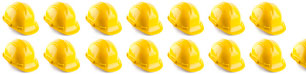 Hard hats representing how many jobs would be introduced into the economy with solar energy industry