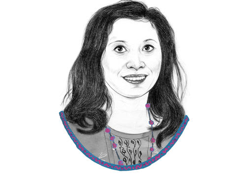 Illustrated portrait of Shikha Shrestha 
