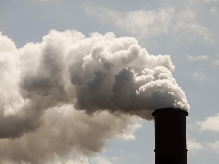 Emissions from the Bluescope steel works at Port Kembla, Wollongong, Australia. Emissions from the Bluescope steel works at Port Kembla, Wollongong, Australia