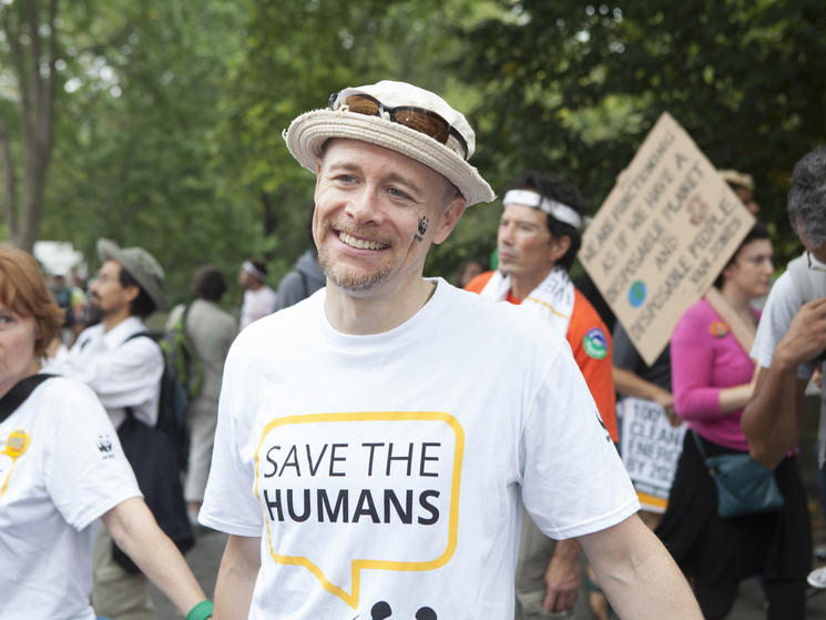 Lou Leonard at Climate March