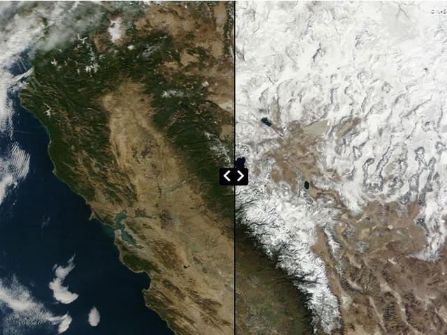 Sierra nevadas before and after